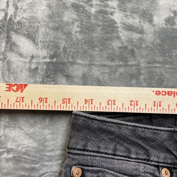 American Eagle Airflex Distressed Slim Straight Jeans Mens 30x34 Gray Denim - Picture 3 of 13